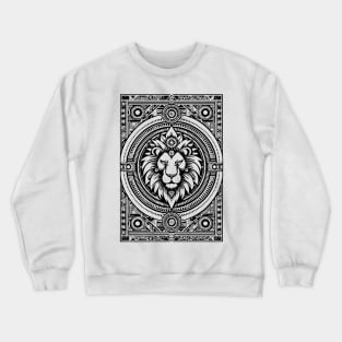 Majestic Zodiac Leo meets the Lion of Judah: A Fusion of Astrology and Reggae Crewneck Sweatshirt